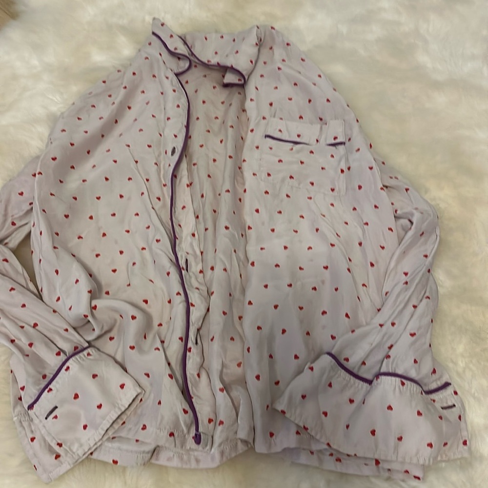 I I I silk XS PAJAMA TOP silk